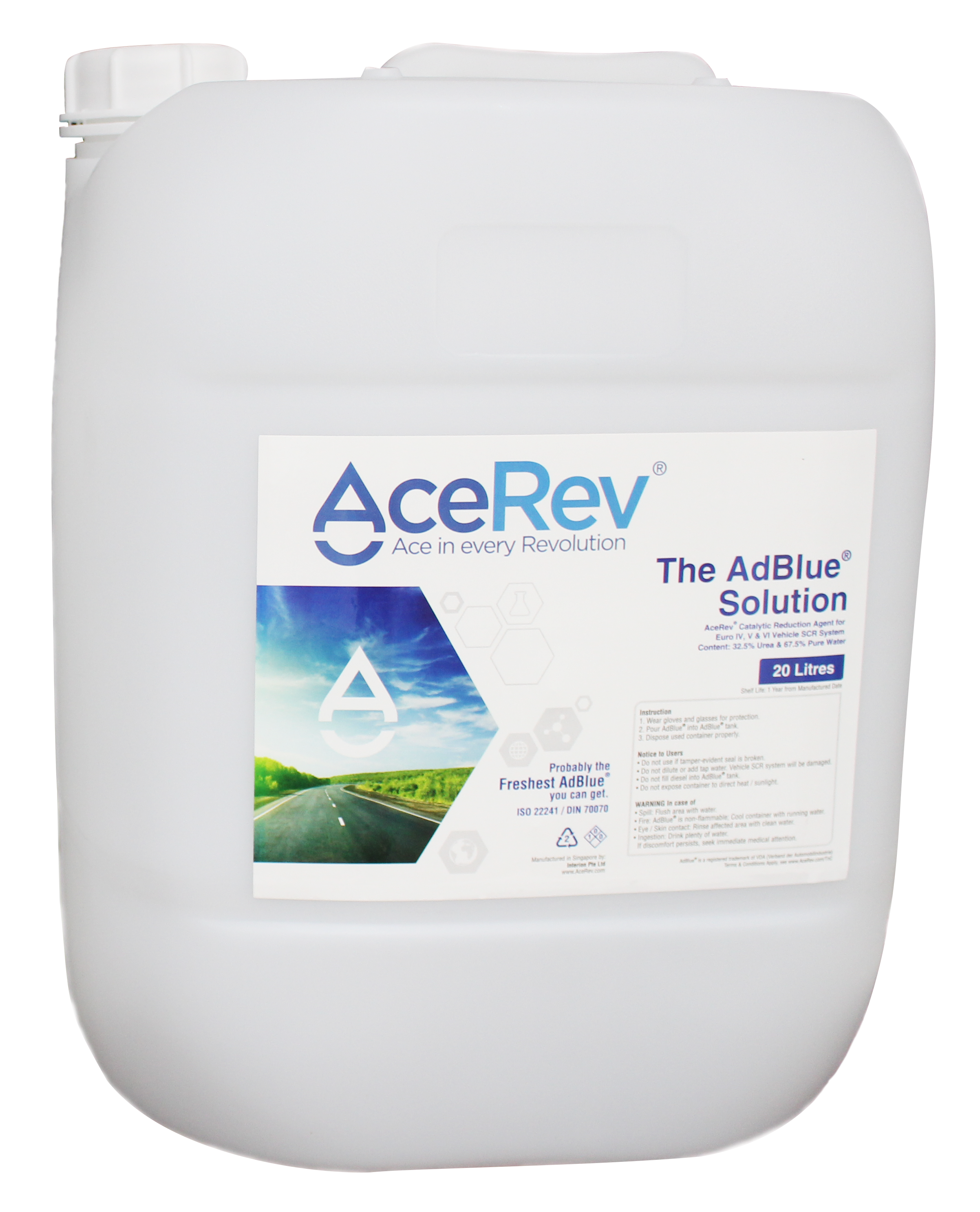 AceRev AdBlue 20L — ISO 22241 certified supply