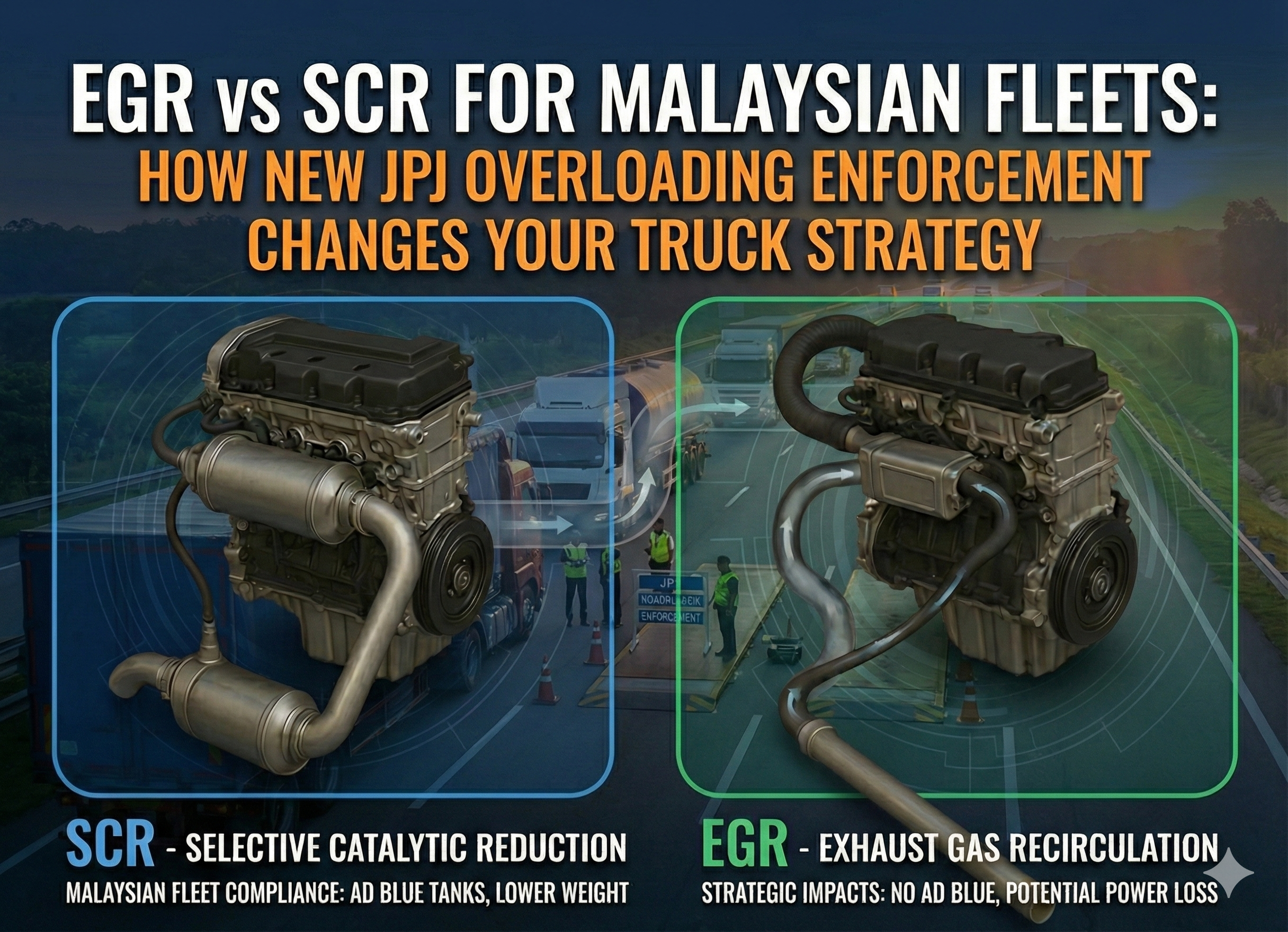 EGR vs SCR for Malaysian Fleets: How New JPJ Overloading Enforcement